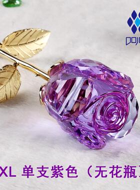 高档K9晶访瑰饰品可问的豪华工艺品周年情人节教水师玫节礼物的老