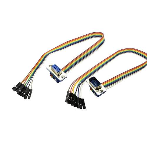 RS232串口 DB9/15P/25P公头母头转杜邦2.54 1P 数据测试线彩排线 - 图0