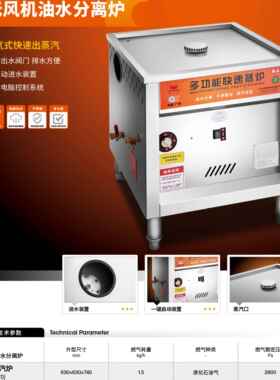 伟亮旺中厨无风机油水分离炉燃气四头小笼包商用电热蒸包炉蒸汽机