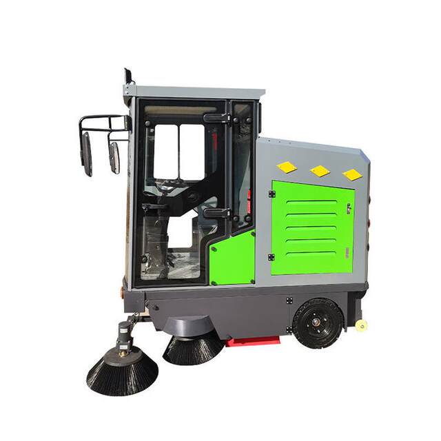 ເຄື່ອງ sweeper ໄຟຟ້າໄດ້ປິດລ້ອມຢ່າງເຕັມສ່ວນຖະຫນົນ sweeper ໂຮງງານຜະລິດ sanitation sweeper ຂັບລົດ sweeper