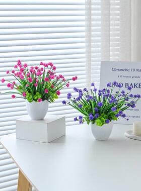 客厅桌花人造花婴儿呼吸花套装咖啡桌装饰假花装饰塑料花花卉装饰