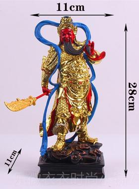 新款陀伽蓝佛101619英寸像镀金树蓝脂金色家用珈韦驮菩萨像桌韦面
