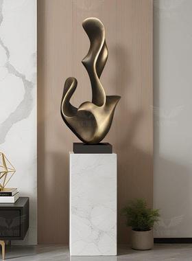 现代简约高档软装饰品意酒店大堂厅摆放艺术璃玻钢MHT创抽象摆客
