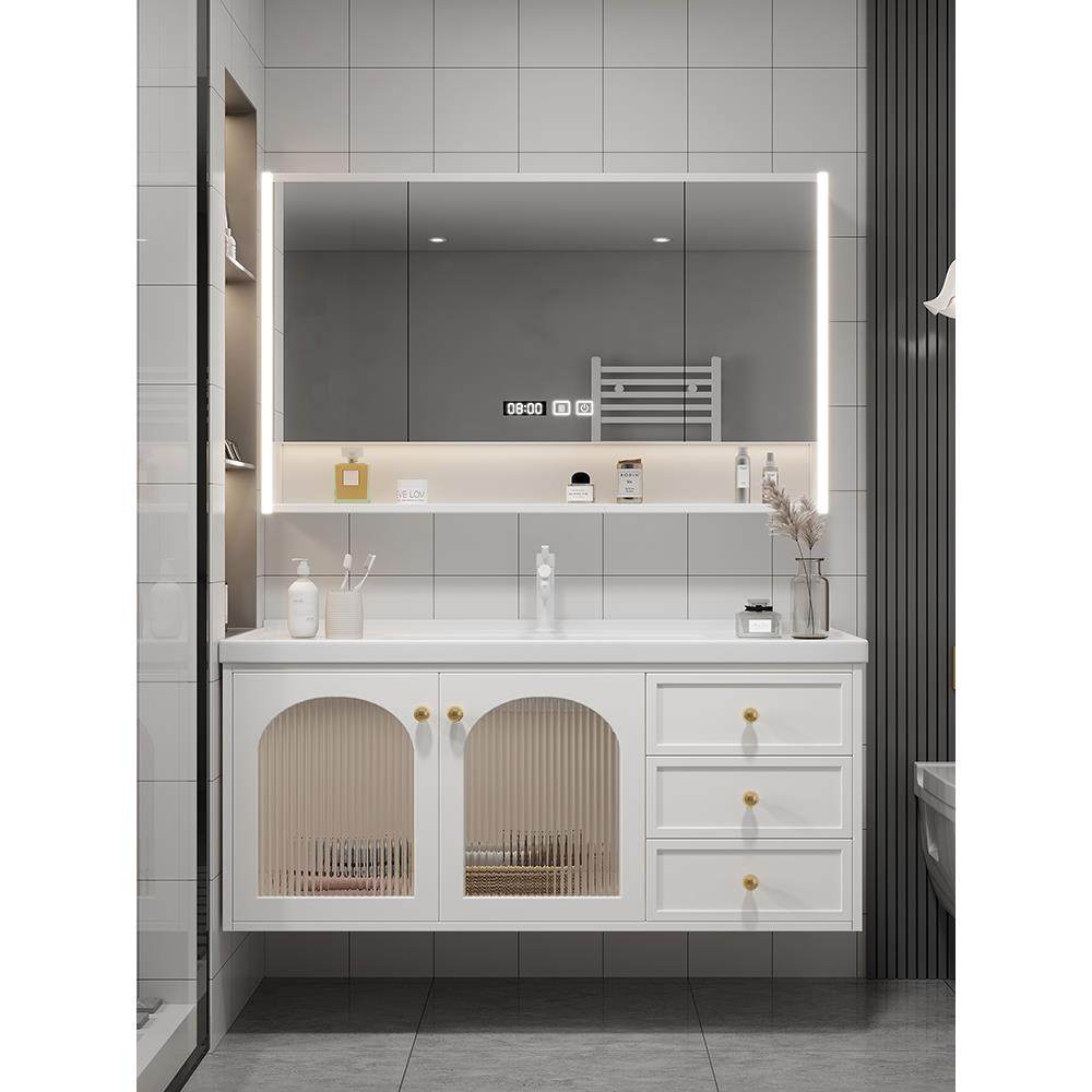 浴室柜组合陶瓷一体盆智能洗手脸盆柜卫生间洗漱台池轻奢现代简约,淘宝优惠券,粉丝福利购,淘宝优惠卷