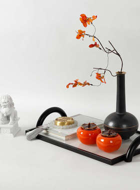 新中式现代简约托盘套装摆件室内软装创意家居饰品摆设样板间装饰