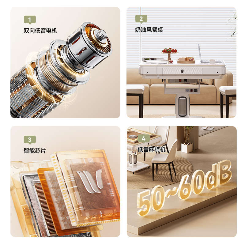 雀牌[MINI-91CM家用柜藏]2024新品全自动四口低音麻将机折叠一体 - 图2