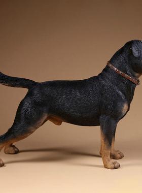 正品JK 1/6罗意威纳犬模型警犬兵人真动物狗潮玩创周边X摆件手仿