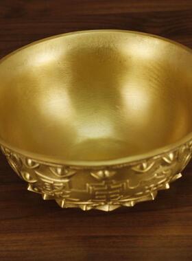 永铜器厂家ULB黄铜铜盆聚宝盆铜碗聚宝发盆摆件金属摆件古玩