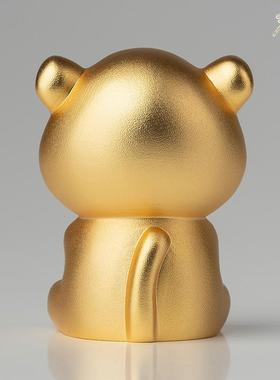 铜师傅虎摆件吉祥物十二生肖工艺品礼品可爱小金虎客厅桌面装饰品