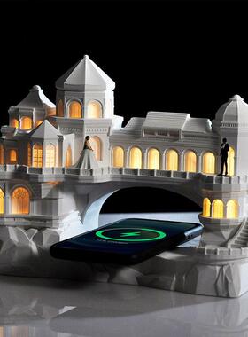 小廊桥廊桥香榭香卧邂香薰夜灯室摆件无充音响生日结线婚送女生老