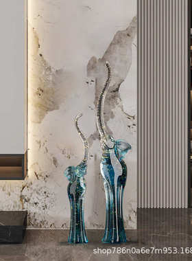 轻奢高档大象玄关摆件高级感客厅电视柜办公室高档装饰品摆件