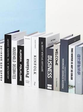 正品现代简约假书仿真模书摆办件道具型样房客厅板摆设公室酒柜装