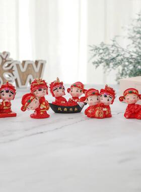 婚庆结婚工艺品新郎新娘百年好合婚礼布置摆件婚房桌面家居装饰品