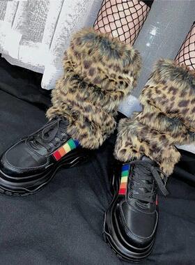 Furry Leg Warmers Fur Socks Women Fur Leg Warmers Jk Boots S