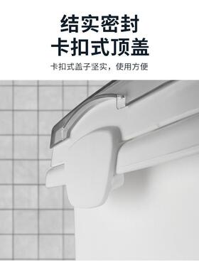 塑料米面箱带轮子大容量粮食面粉原料带盖储存桶商用收纳箱储物车