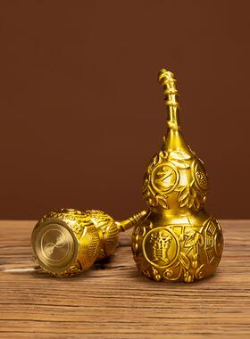 葫芦摆件纯铜空心不开口闭口迷你小葫芦客厅卧室门对门工艺品装饰