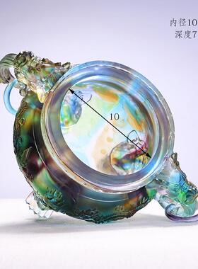 琉璃狻猊三足香炉家用室内摆件禅意盘香檀香沉香中式复古书房香炉