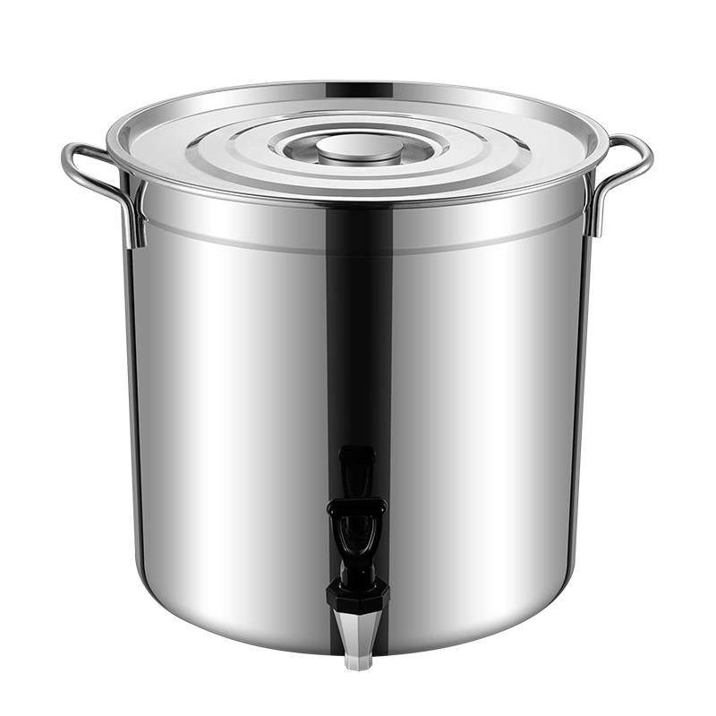 不锈钢桶圆桶带盖子商用高锅烧水茶水桶开 水桶凉茶桶大容量带水,淘宝优惠券,粉丝福利购,淘宝优惠卷