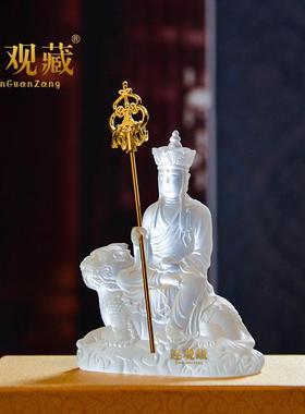 正品璃精品水琉大愿地藏菩萨佛摆堂家居平安随供身奉地藏王菩萨佛