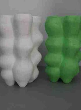 简约现代绿色树脂艺术插花花器样板房客厅茶几餐桌家居饰品摆设