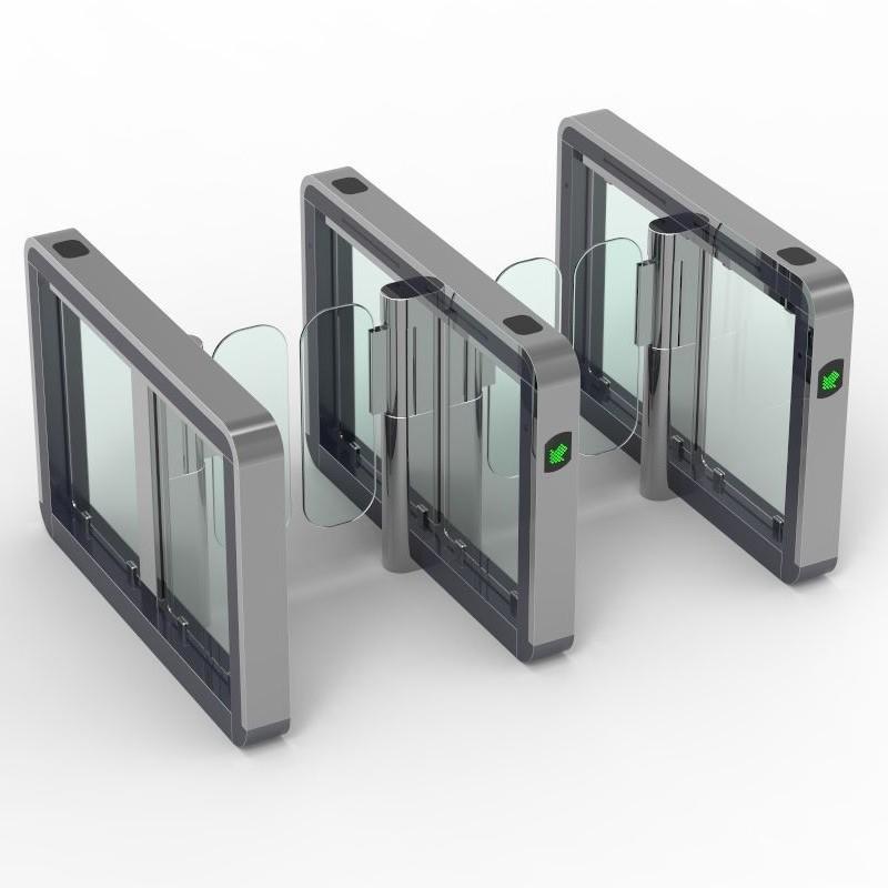 Ultra-thin luxury curved automatic swing gate | high-end office building access control swing gate access control attendance barrier