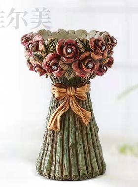 欧式花束创意落地组合花瓶家居玄关酒店商场展厅婚庆摆件路引摆件