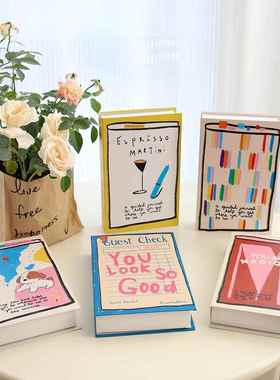 假书摆件装饰客厅书房彷真书轻奢装饰书道具书本拍照书盒家居饰品