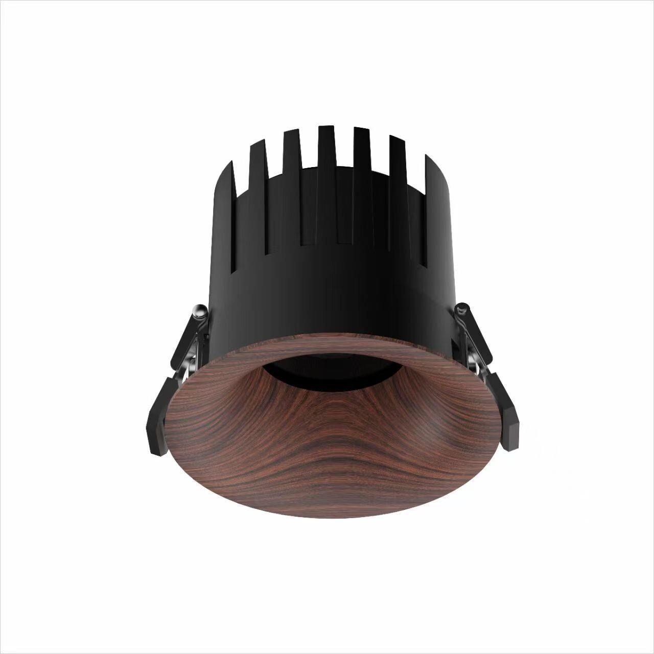 Walnut spotlight cob curved embedded small hill spotlight led curved frameless downlight home without main light