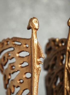 艺板北欧现代轻奢铸铁金KF-556属家居摆件样间客厅玄关酒店工饰品