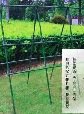 园艺支架包塑钢管植物黄瓜番茄爬藤杆子支撑杆庭院葡萄架种菜