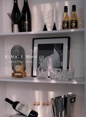 KinoQFW现板代无碍豪华样障房酒柜软装售楼处高端杯酒酒具装饰