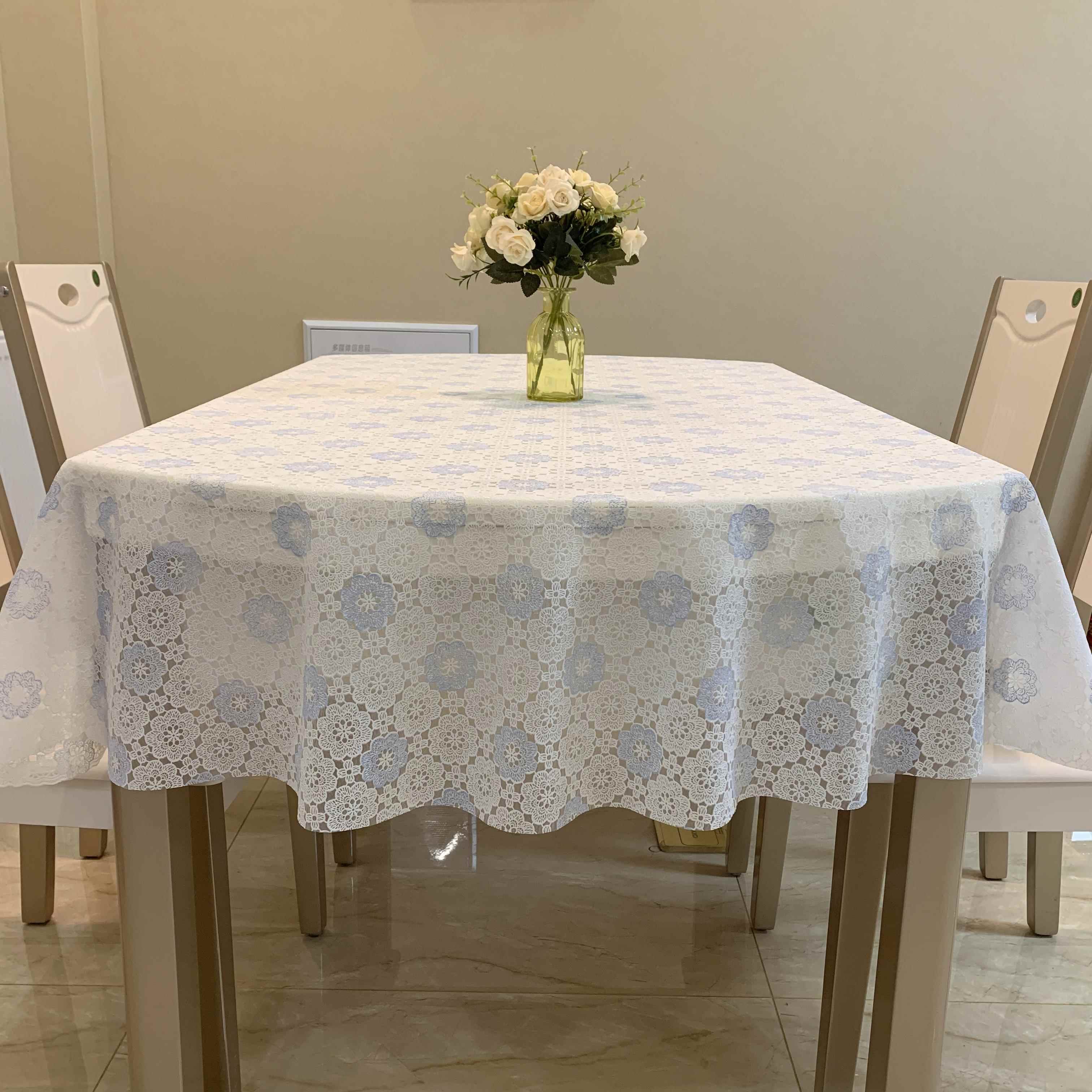 圆桌防水防油防烫桌套一米八桌布一米五1.5的家庭餐桌大圆桌家用