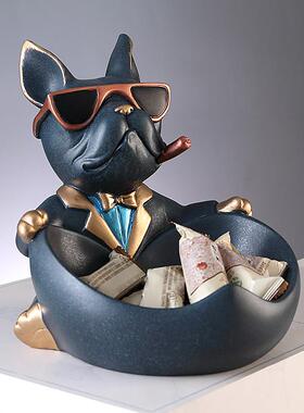 采购产品创意牛头犬入口门放钥匙，入口鞋柜储物盒，家居陈设，乔