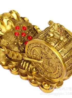 铜金蟾财源滚滚摆件大号家居装饰品工艺品开业招财铜金蝉摆设礼品