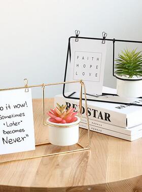 北欧ins风创意相框多肉彷真植物盆栽客厅房间办公桌面装饰小摆件