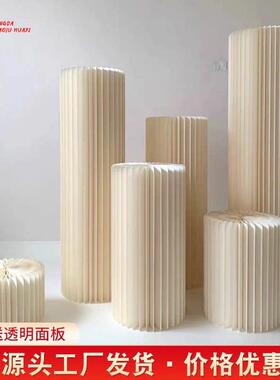 折叠罗马柱摆件道具甜品台柱子花柱圆柱展示台立柱摆件纸质罗马柱