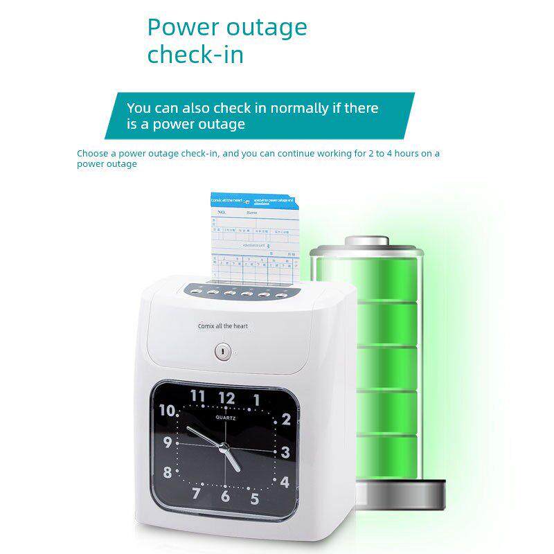 Qixin Mt620 punch card machine paper card attendance machine paper card employee sign-in microcomputer clock clock