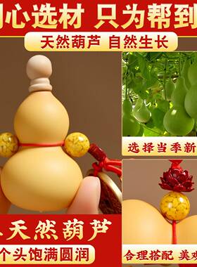 【泰山直发】天然葫芦挂件真胡芦铜山鬼花钱开口门对门入户门小号