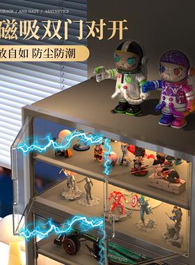 玩具车模型手办展示柜室内多层乐高透明玻璃展示架积木防尘收纳柜