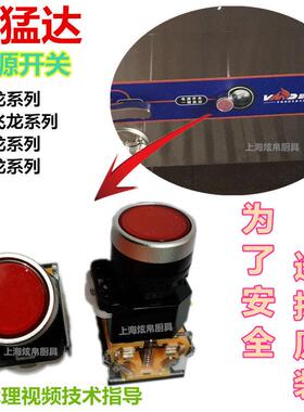 威猛达开关配件新乘龙飞龙金龙赤龙系列电源一键启动开关红色按钮