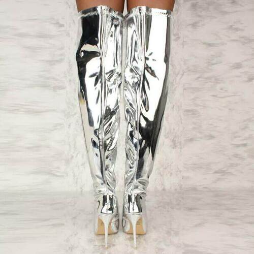 women long boots ladies high heel boots big size 43高跟长靴 - 图2