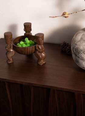 中风样板间售楼处洽谈YDZ桌非茶洲人物小果盘几古桌面干果收纳盘