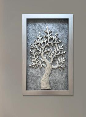 电表箱装饰画简约现代配电箱画弱电箱遮挡画轻奢立体画竖版发财树