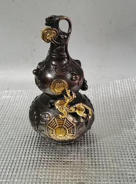 古古玩铜器铜收藏貔貅器葫芦品工玩艺摆件