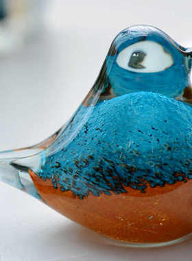 创意彩色玻璃艺术摆件 家居玻璃动物摆件 迷你彩色玻璃工艺品批发