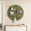 Customized solid wood hole board entry home storage rack love hole board decorative storage wall storage shelf porch hanging
