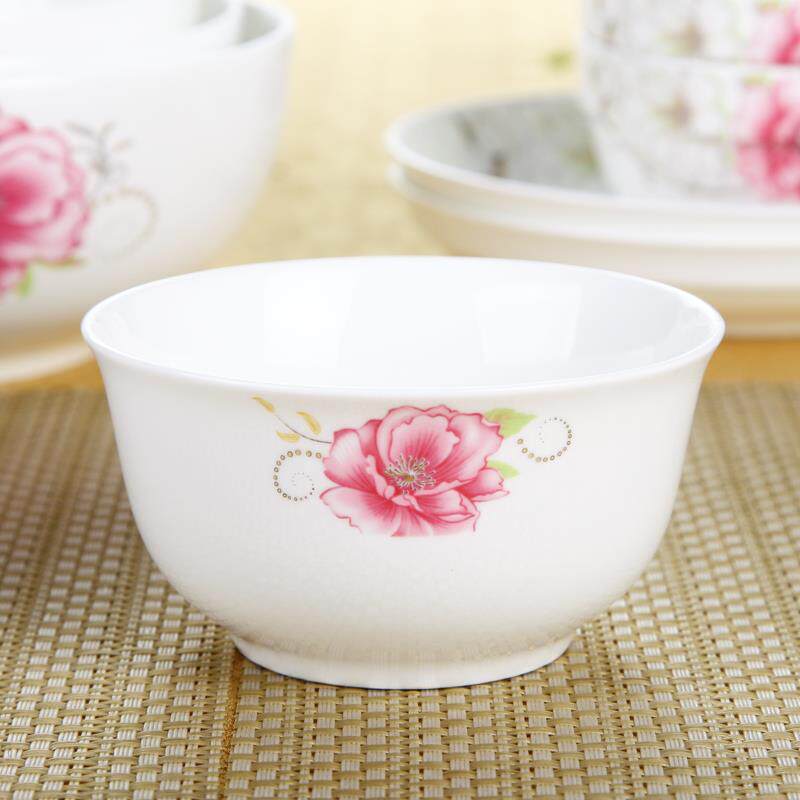 加厚防烫6个装4.5英寸日式碗家用碗米碗汤碗饭碗陶瓷碗餐具套装