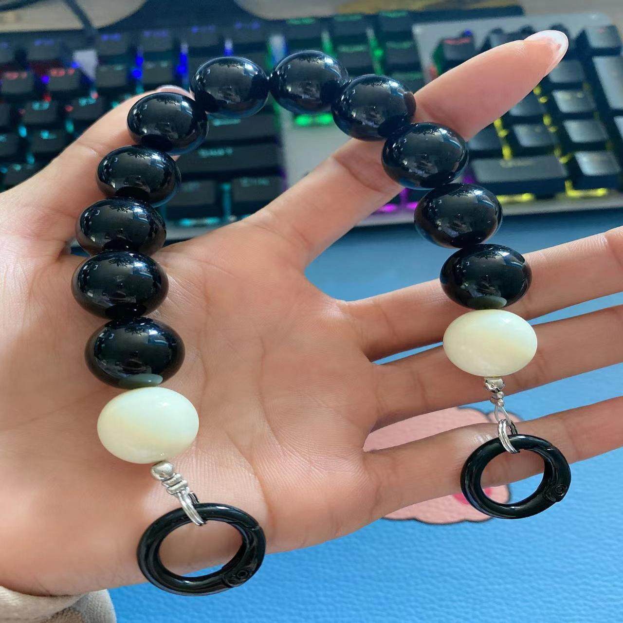 杯子手提绳幼儿园水杯手提系带保温杯挂链亚克力糖果色串珠防丢链,淘宝优惠券,粉丝福利购,淘宝优惠卷