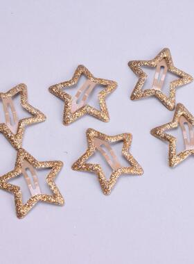 20pcs/lot 3CM Mini Star Hair Clip Kids Glitter Metal Hair Cl