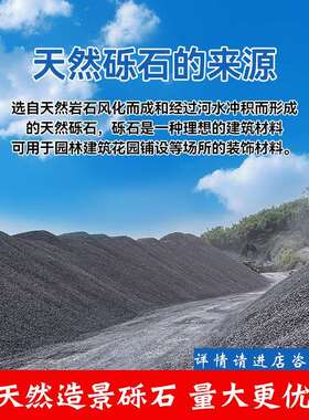 排水洗铺路石公园景观黑砾石庭院园林造景装饰枯山水花园碎石子
